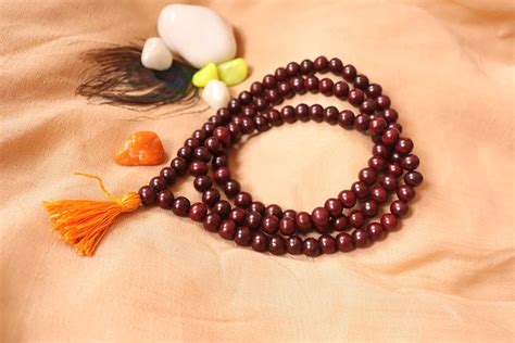 Top Trends Red Sandalwood Mala Natural Sandalwood Rosary Lal