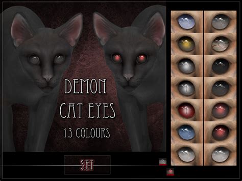 remussirion: Demon cat eyes (TS4) DOWNLOAD Set ... - Emily CC Finds