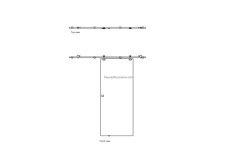 Interior Sliding Door Free CAD Drawings