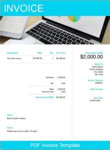 Free Invoice Template PDF | Free Download | FreshBooks