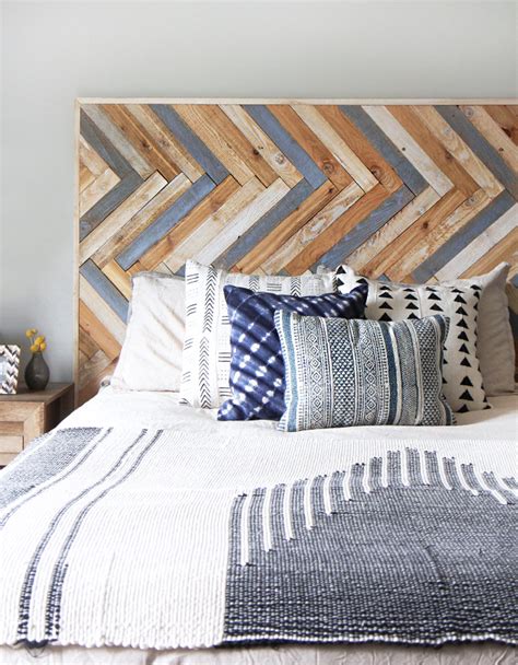 My Diy Herringbone Wood Headboard