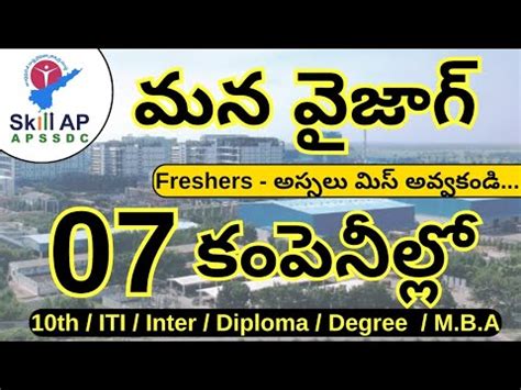 Latest Vizag Companies Mega Job Updates For Freshers Success Drive