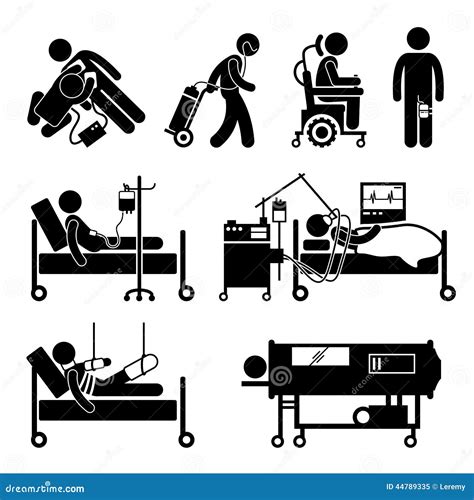 Life Support Equipments Cliparts Icons Stock Vector Illustration Of