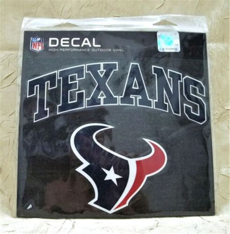 Houston Texans High Performance Outdoor Vinyl Car Window Decal Nfl New