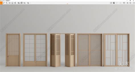 日式推拉门su模型下载【id1130426434】知末su模型网