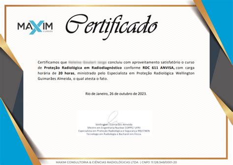 Curso Ead Prote O Radiol Gica Radiodiagn Stico Conforme A Rdc N