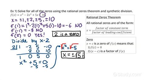 How To Use The Rational Zeros Theorem To Find All Complex Zeros Of A