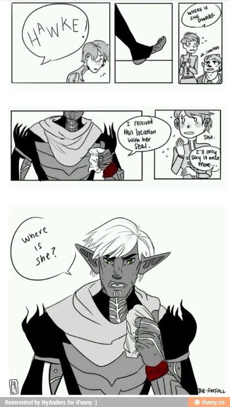 Fenris Coming To Find Hawke Dragon Age Romance Dragon Age Funny