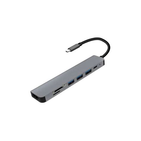 Motomo Hub Adaptador 7 En 1 Tipo C Con Hdmi 4k Sd Y Pd