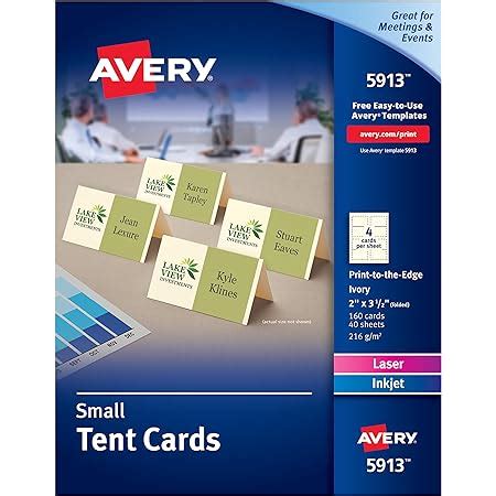 Avery Printable Arched Tent Cards With Sure Feed Technology 2 1 16 X