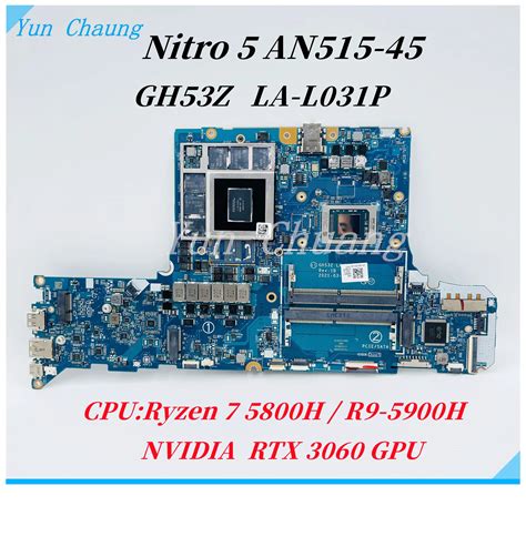 Gh Z La L P Mainboard For Acer Nitro An N C Laptop