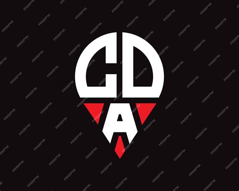 premium vector cda letter location shape logo design cda letter