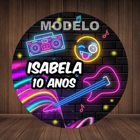 Adesivo Latinha Balada Neon Elo7 Produtos Especiais