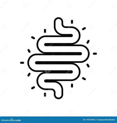 Gut Constipation Icon In Flat Style Colitis Vector Illustration On