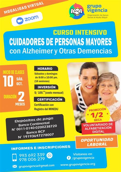 Charla Online Gratuita Enfoque Positivo En El Cuidado De Personas Mayores Con Alzheimer