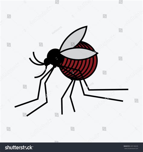 Fat Mosquito Linear Style Stock Vector (Royalty Free) 449148220 ...