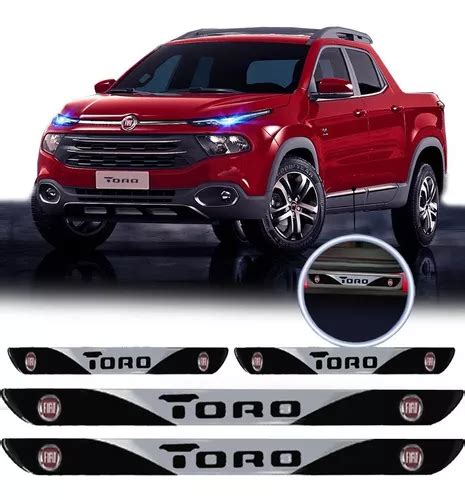 Jogo Soleira De Porta Resinado Novo Fiat Toro 2016 2017 2018 2019 2020