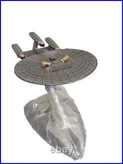 Star Trek Franklin Mint Pewter Starship Enterprise Ncc D Triple