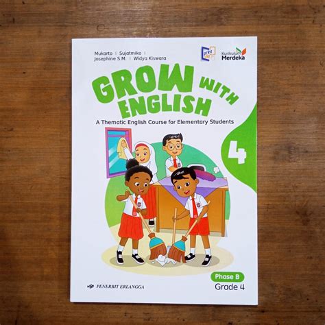 Jual GROW WITH ENGLISH KELAS 4 SD MI ERLANGGA MUKARTO KURIKULUM