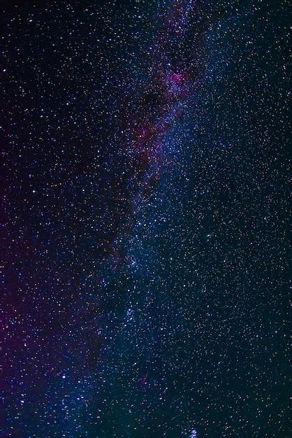 Lindo Céu Noturno Estrelado Com Estrelas Galáxias Da Via Láctea Foto