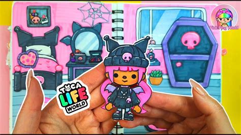 Toca Life World Kuromi Room Diy Quiet Book Toca Boca Paper Crafts