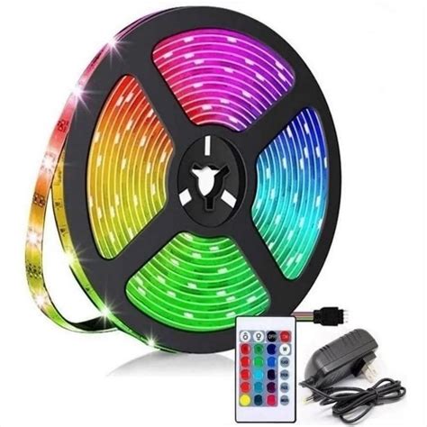 Cinta Led Rgb Multicolor 12v 5metros Económica Electrimundo Dandd