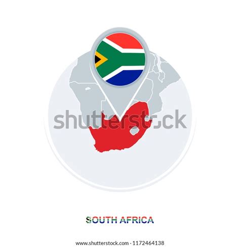 South Africa Map Flag Vector Map Stock Vector Royalty Free