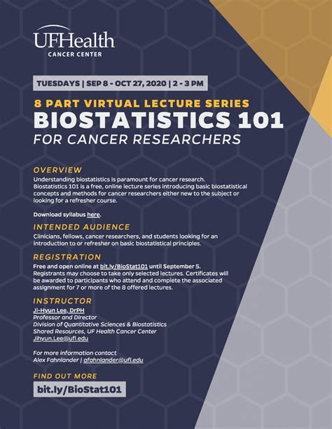 Biostatistics 101 Course Cancer Center Uf Health Cancer Center