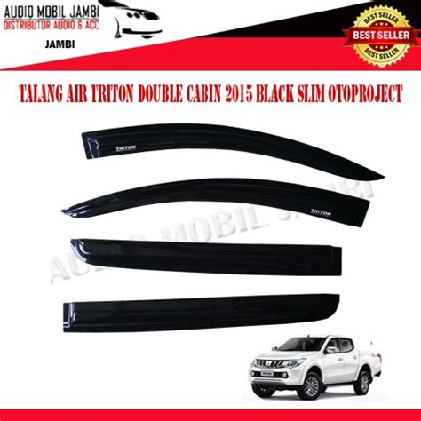 Jual Door Visor Talang Air Pintu Mobil Triton Double Cabin Black