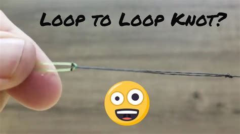 How To Tie Fishing Knot The Loop To Loop Knot Leader Knot Youtube