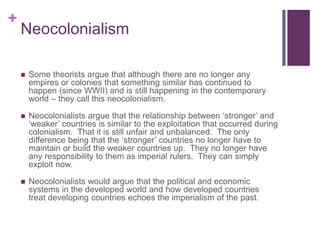 Colonialism Post Colonialist Theory Globalisation The Media PPT