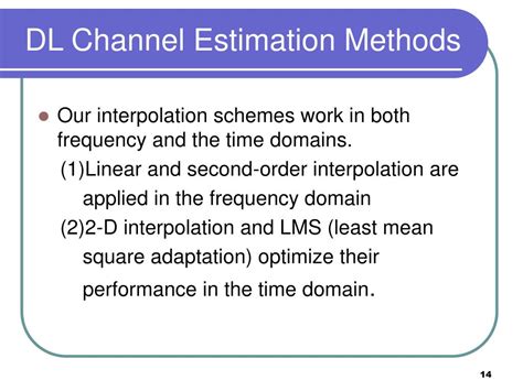 PPT Channel Estimation For IEEE 802 16a OFDM Downlink Transmission