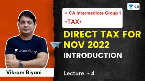 Direct Tax For Nov 2022 Introduction L4 Vikram Biyani CA