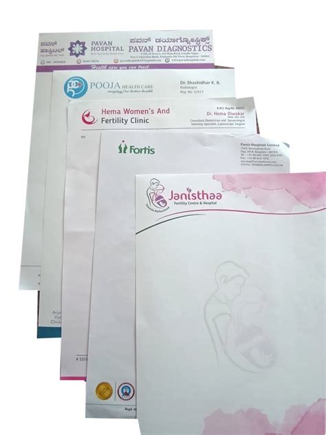 White Bond Paper Medical Printed Letterhead At Rs 1 65 Piece In