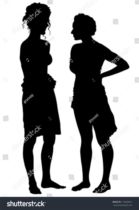 Vector Drawing Slim Beautiful Girl Bikini Stock Vector Shutterstock