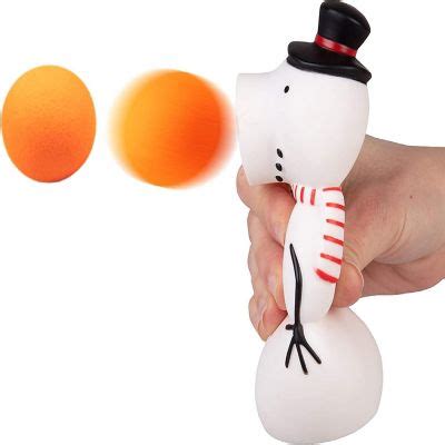 Hog Wild Holiday Snowman Popper Toy - Shoot Foam Balls Up to 20ft for ...