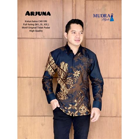 Katun Kemeja Batik Mudra Collection Arjuna Men S Long Sleeve Batik