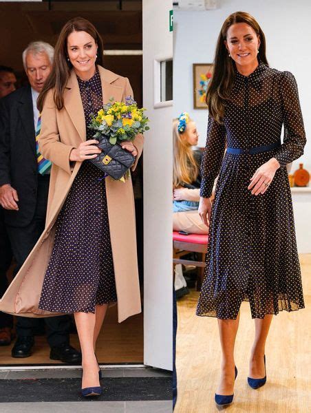 Kate Middleton Sublime Dans Une Robe à Imprimé Pois Elle