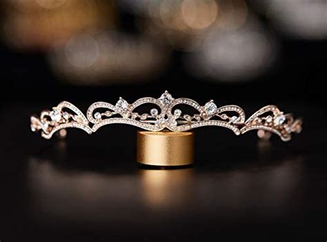 Sweetv Rose Gold Wedding Tiara For Bride Tiaras And Crowns For Women