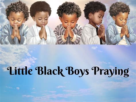 Little Black Boy Praying Clip Art Black Toddler Prayer Religious Pngs ...