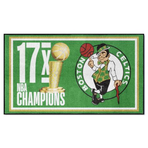 Boston Celtics Dynasty Plush Area Rug AGS 35076