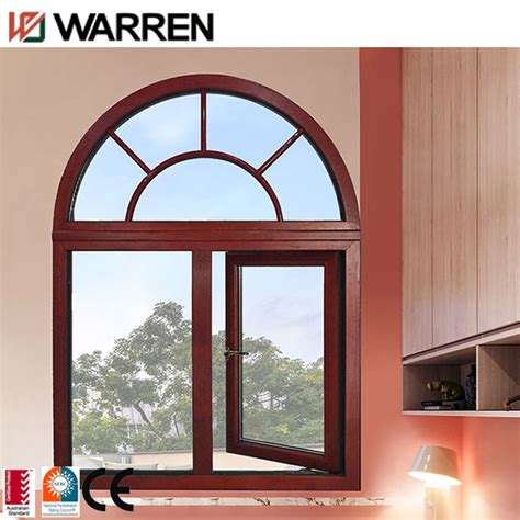 Aluminium Hurricane American German Standard Arched Casement Windows