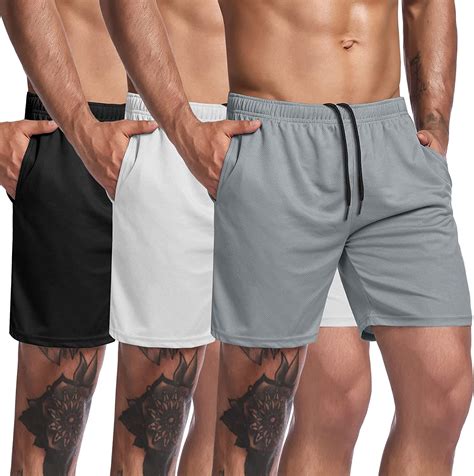 Coofandy Men S Pack Gym Workout Shorts Mesh Weightlifting Squatting