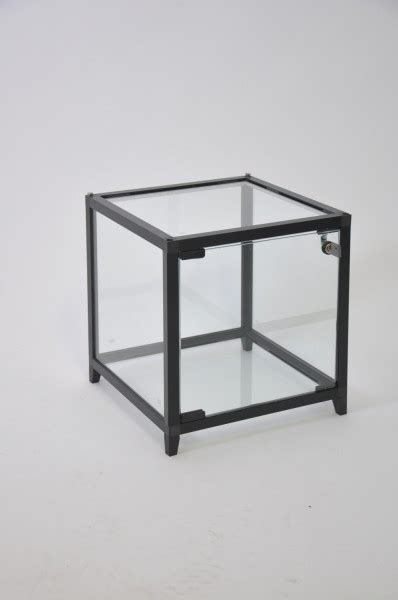 Vitrinen Würfel 32x32x32 Cm Schwarz Vitrinen Würfel Glasvitrinende