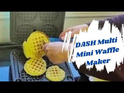 Dash Multi Mini Waffle Maker Four Mini Waffles Unboxing Testing And