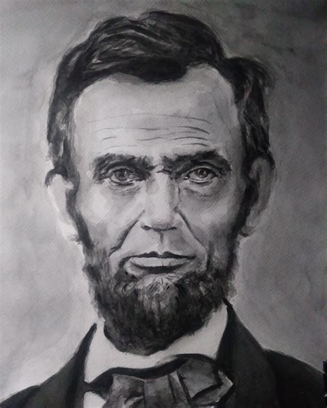 Abraham Lincoln Tinta China Retratos Tinta