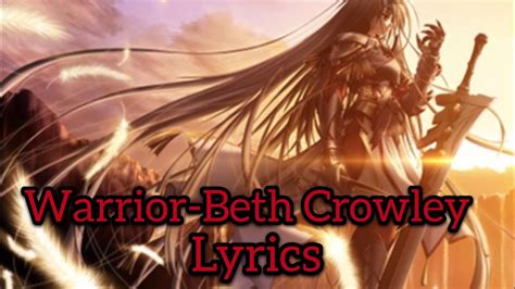 Nightcore Warrior Beth Crowley Lyrics Youtube