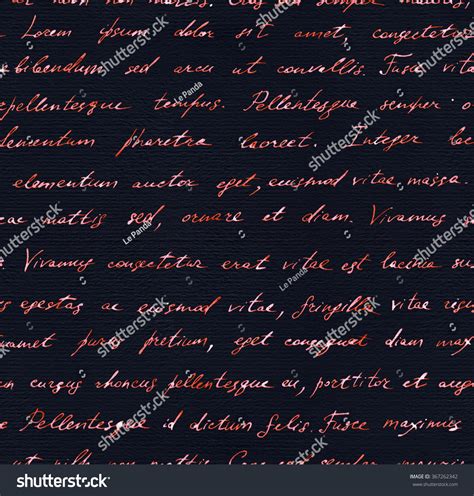 Hand Writing Glowing Note Latin Text Stock Illustration