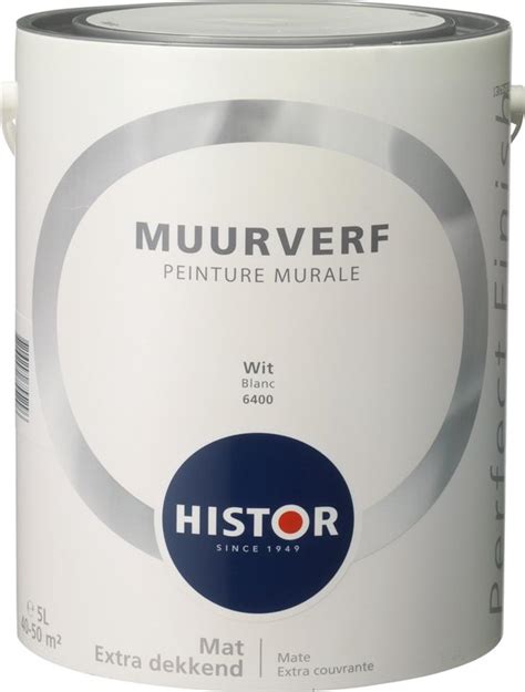 Histor Perfect Finish Muurverf Mat Liter Wit Bol