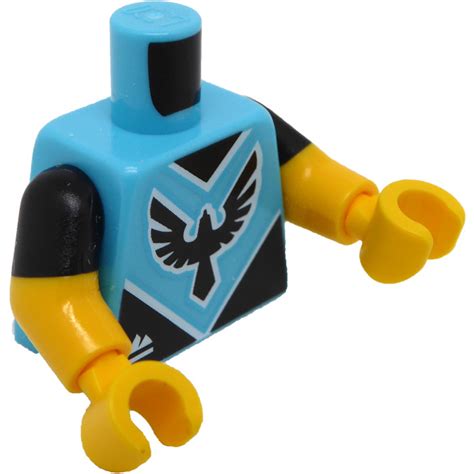 Lego Medium Azure Minifig Torso E Sports Gamer Brick